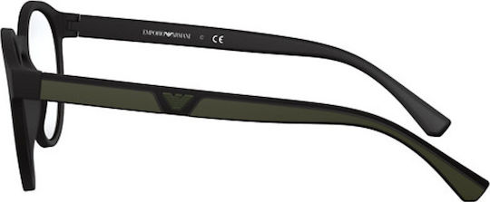 Emporio Armani Männlich Kunststoff Brillenrahmen mit Clip On Schwarz EA4152 50421W