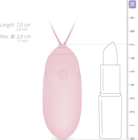 Luv Egg Rechargeable with Remote Control Mini Δονητής Egg με Απομακρυσμένο Έλεγχο 7cm Pink