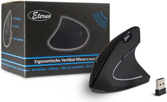 Inter-Tech Eterno KM-206R Wireless Ergonomic Vertical Mouse Negru