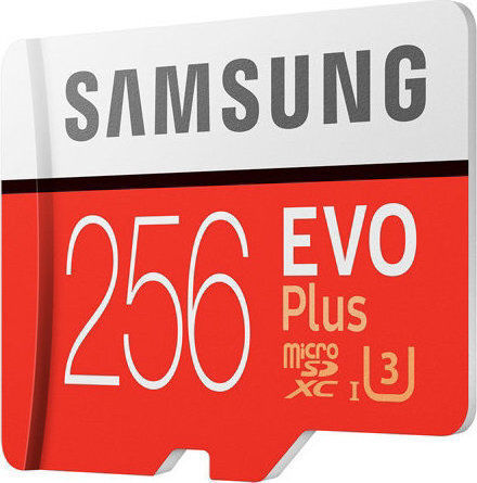 Samsung Evo Plus microSDXC 256GB U3 UHS-I 100MB/s με αντάπτορα