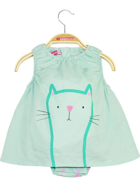 Energiers Baby Bodysuit Set Sleeveless Turquoise