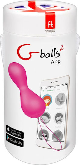 Fun Toys GBalls 2 App Vibrator Egg with Remote Control 8.2cm Rose