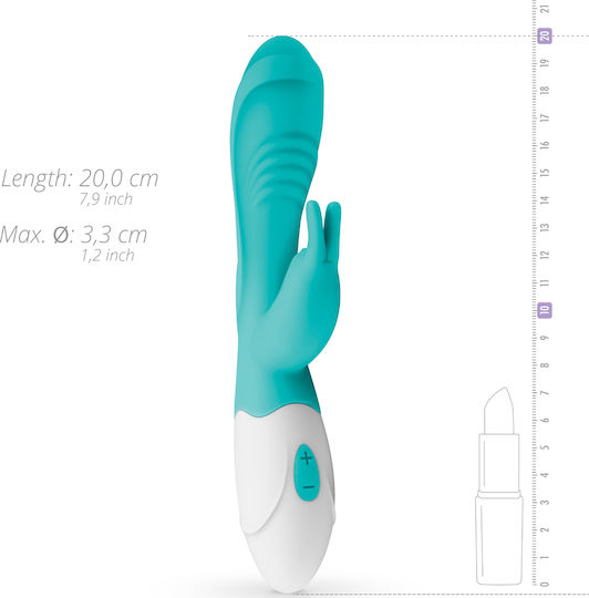 Good Vibes Only Leda Rabbit Vibrator Вибратор Заек 20см Teal