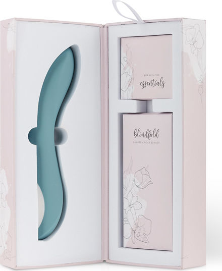 BMS Factory Bloom The Rose Vibrator G-Spot 20cm Aqua