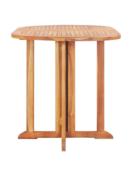 Outdoor Dinner Foldable Wood Table Natural 120x70x75cm