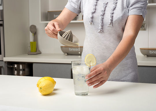 Nava Classic Juicer Lemon with Container made of Plastic in Gray Color