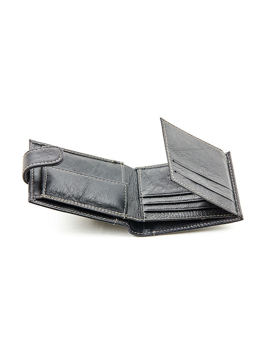 Verde Men's Leather Wallet Black