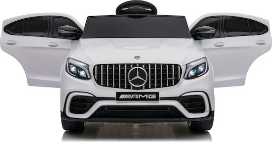 Mercedes Benz AMG GLC 63S Едноместен с Дистанционно Управление Лицензиран 12 Волта Бял за 1+ Години