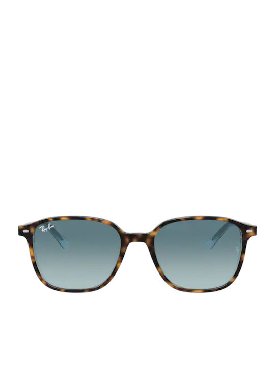 Ray Ban Leonard Unisex Sunglasses with Brown Tartaruga Plastic Frame and Blue Gradient Lens RB2193 1316/3M