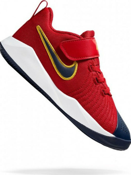 Team Hustle Quick 2 PS Kids Sports Shoes Running with Hoop & Loop Closure Red