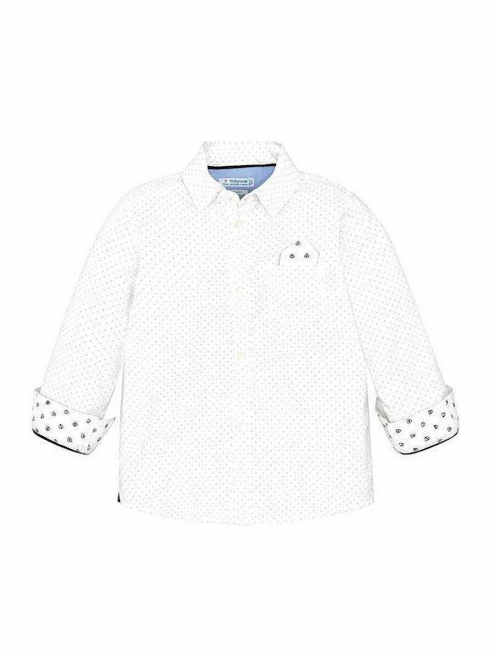 Mayoral Kids Polka Dot Shirt White