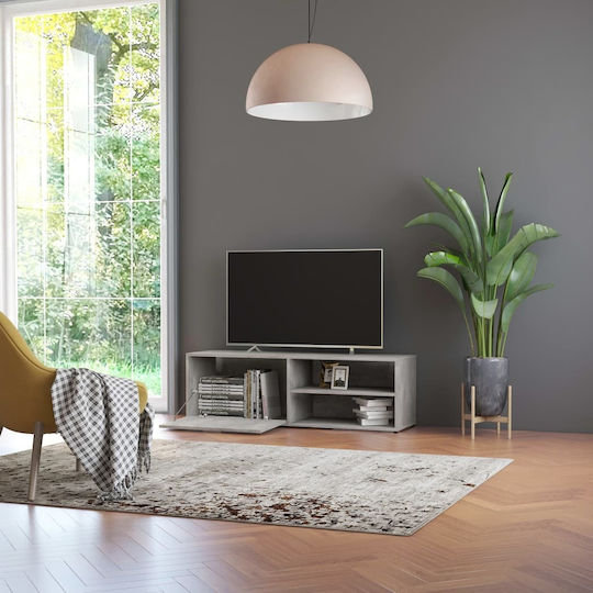 TV-Möbel Hölzernes Gray L120xB34xH37cm