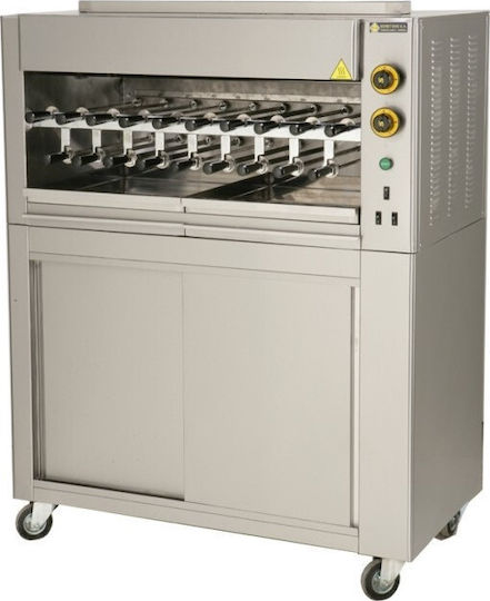 Sergas SGA19 Spieß-Grill LPG 12.4kW mit Abmessungen 61x114x60cm