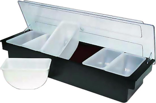 The Bars Plastic Condiment Dispenser with 6 Compartments with Dimension 50x15cm