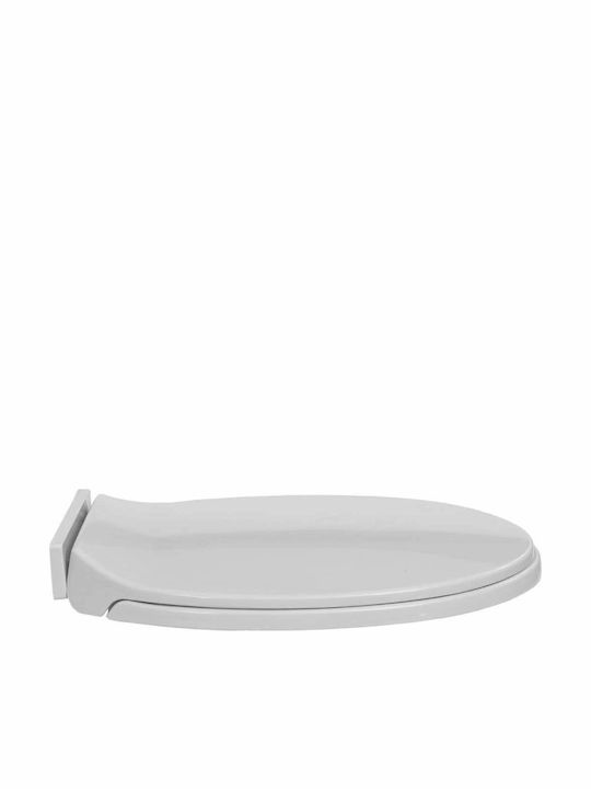 vidaXL Toilettenbrille Schlank Soft-Close Kunststoff 46x34cm Gray