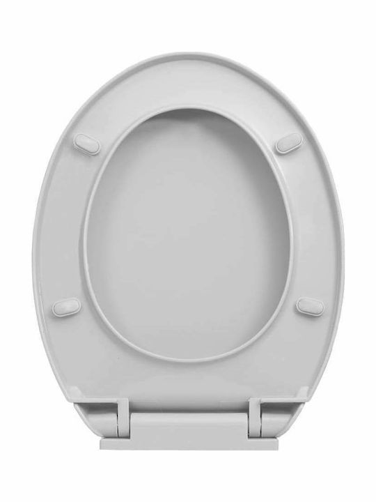 vidaXL Toilettenbrille Schlank Soft-Close Kunststoff 46x34cm Gray