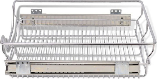 vidaXL Cupboard Expanding Hardware Silver 46x46.8x13cm 2pcs 50480