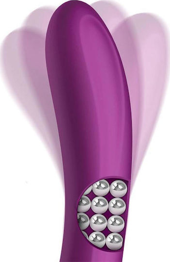 Action No 3 Rotating Double Function Δονητής Rabbit 24cm Purple