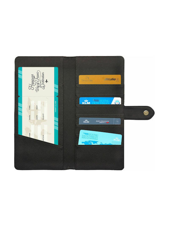 Legami Milano Travel Document Holder Ανδρικό Πορτοφόλι Καρτών με RFID Μαύρο