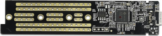 DeLock Θήκη για Σκληρό Δίσκο M.2 PCI Express με σύνδεση Type-C σε Διάφανο χρώμα