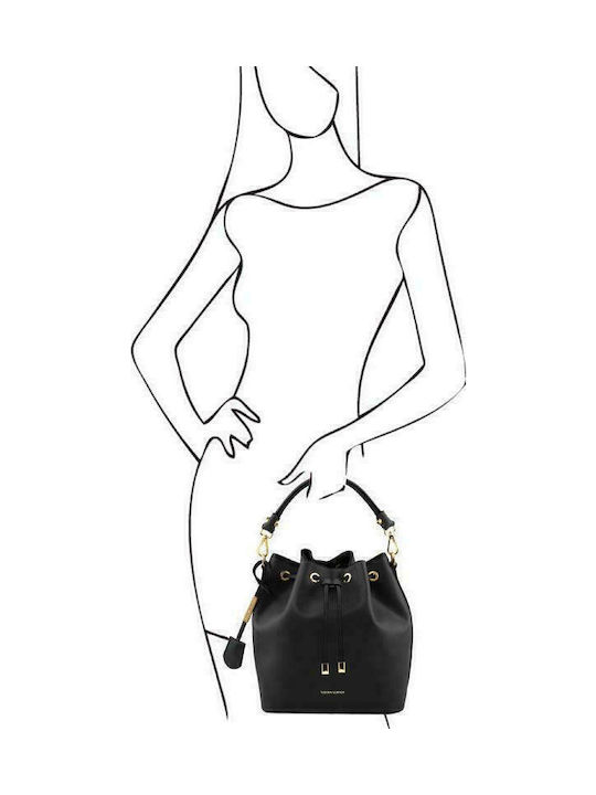 Vittoria Leather Women's Pouch Shoulder Black