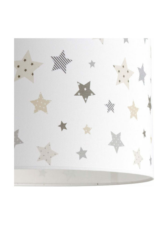 Veis Kids Fabric Single Ceiling Light E27 Little Stars Beige 60W