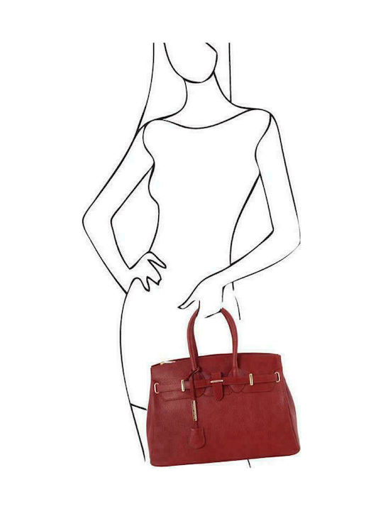 Tuscany Leather TL Leather Women's Bag Tote Hand Red