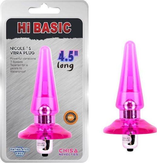 Chisa Novelties Nicole's Vibra Plug Анална тапа с вибрация Розова 12.5см