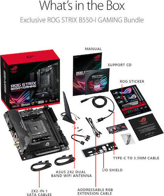 Asus Rog Strix B550-I Gaming Motherboard Mini ITX με AMD AM4 Socket