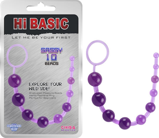 Chisa Novelties Hi-Basic Sassy Anal Beads Anal Beads Purple 30cm