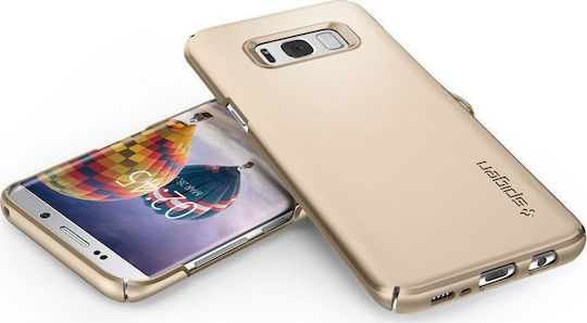 Spigen Thin Fit Umschlag Rückseite Kunststoff Gold (Galaxy S8+)