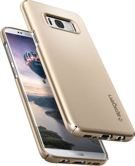 Spigen Thin Fit Umschlag Rückseite Kunststoff Gold (Galaxy S8+)