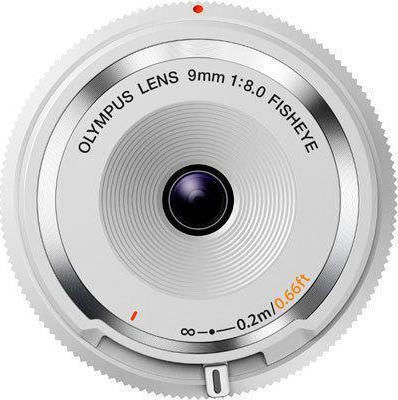 Crop Φωτογραφικός Φακός Body Cap 9mm Fisheye για Micro Four Thirds (MFT) Mount Λευκός