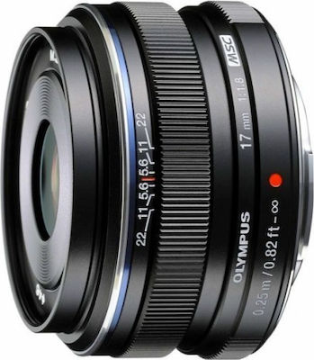 Olympus Crop Camera Lens M.Zuiko Digital 17mm f/1.8 Steady for Micro Four Thirds (MFT) Mount Black