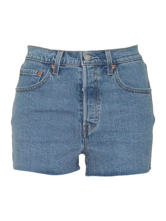 Ribcage Women's Jean High-waisted Shorts Blue