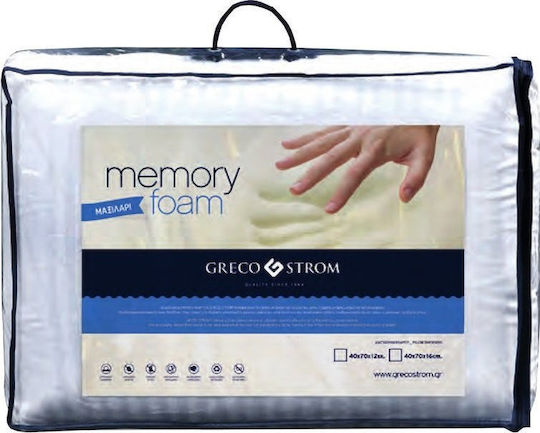 Greco Strom Μαξιλάρι Ύπνου Memory Foam Ανατομικό 40x70x16cm