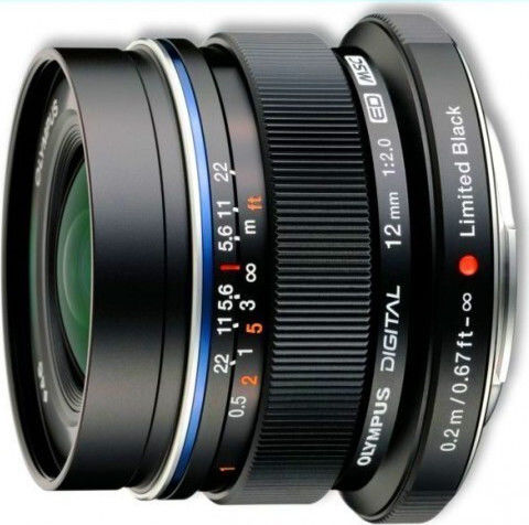 Olympus Crop Φωτογραφικός Φακός M.Zuiko Digital ED 12mm 1:2.0 Wide Angle για Micro Four Thirds (MFT) Mount Μαύρος