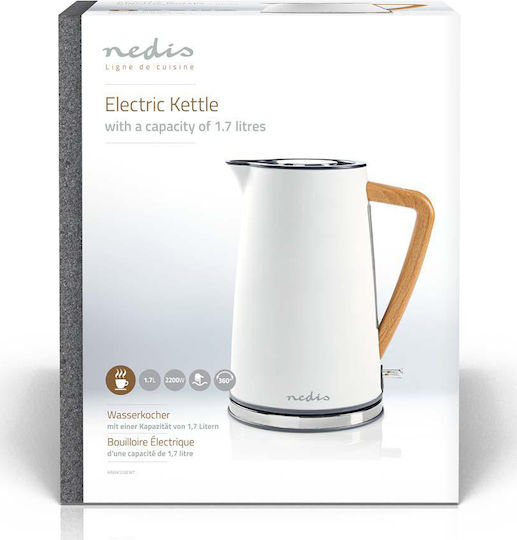 Nedis Kettle 1.7lt 2200W White