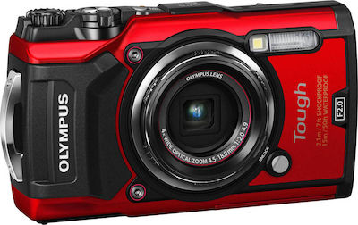 Olympus Tough TG-5 Compact Camera 12MP 4x Optical Zoom with 3" Display 4K UHD Red