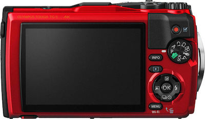 Olympus Tough TG-5 Compact Camera 12MP 4x Optical Zoom with 3" Display 4K UHD Red