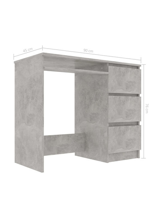 Birou Din Lemn Gri 90x45x76cm