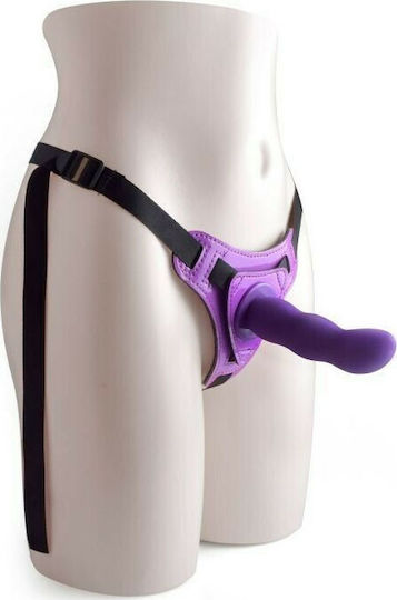 Toyz4lovers Real Safe Stap-on Active Love Harness με Dildo σε Μωβ Χρώμα
