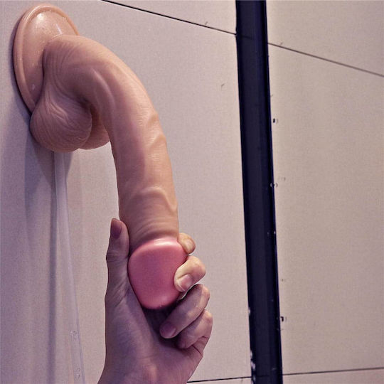 Lovetoy Realistisches Dildo mit Hoden, Saugnapf und Ejakulationsfunktion Fleisch 23cm