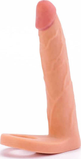 Lovetoy The Ultra Soft Double Strap On Anal Dildo με Dildo 17.8cm στο χρώμα του δέρματος