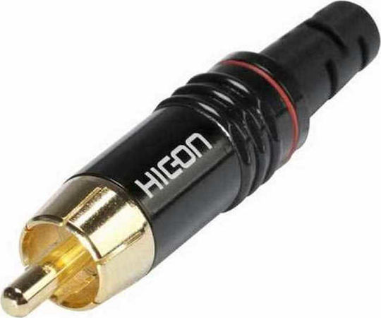 Hicon Stecker RCA männlich Rot (HI-CM06-RED)