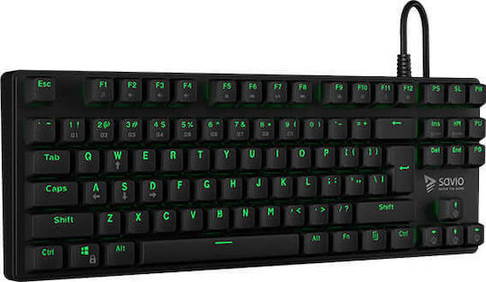 Savio Tempest RX Gaming Mechanical Keyboard Tenkeyless with Outemu Green switches and Illuminated keys (English US)