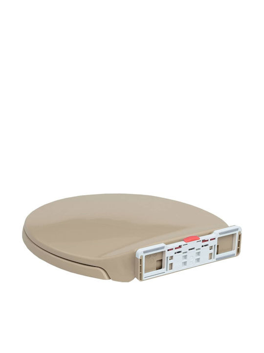 vidaXL Καπάκι Λεκάνης Soft Close Πλαστικό 46x34cm Μπεζ