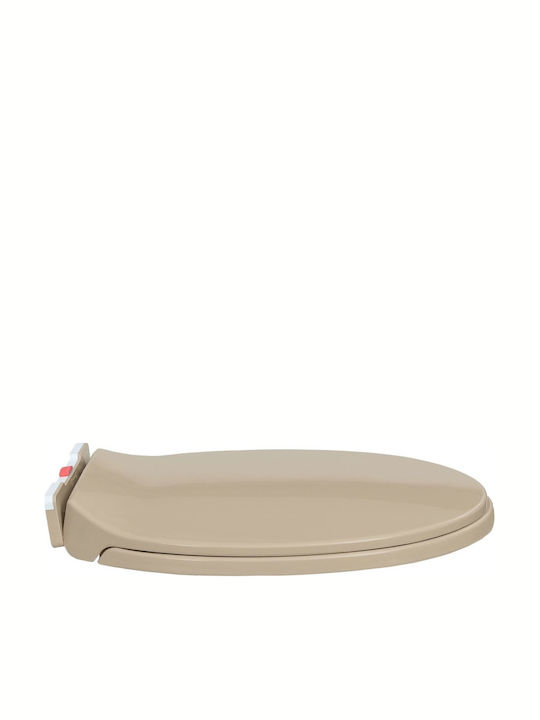 vidaXL Καπάκι Λεκάνης Soft Close Πλαστικό 46x34cm Μπεζ