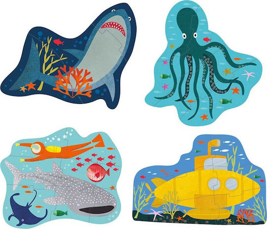 Kids Puzzle Deep Sea for 3++ Years 8pcs Floss & Rock