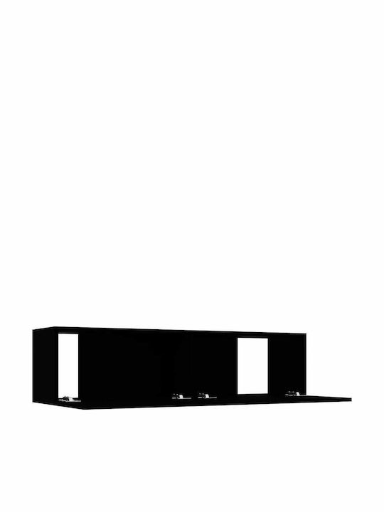 TV Stand Wooden Black L120xW30xH30cm